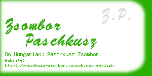 zsombor paschkusz business card